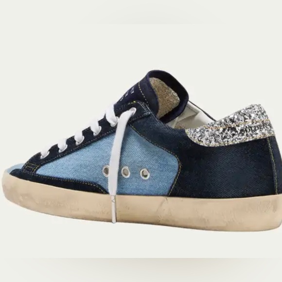 - Superstar Denim Glitter Low-Top Sneakers - Picture 2 of 2